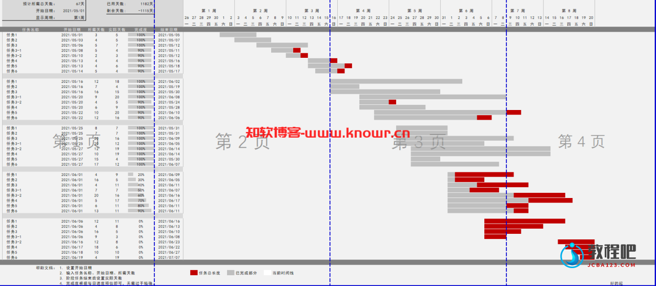 甘特图项目管理Excel模板.png